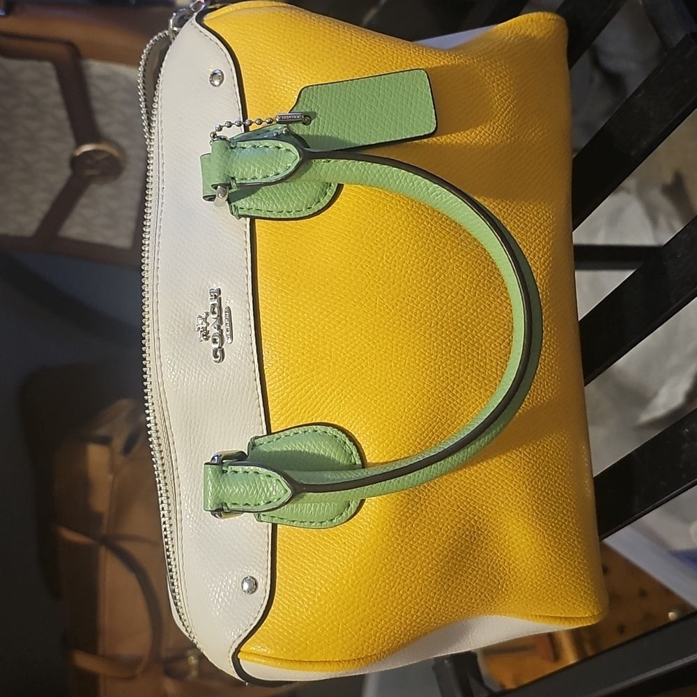 🚫SOLD🚫Yellow and Green Women's Handbag